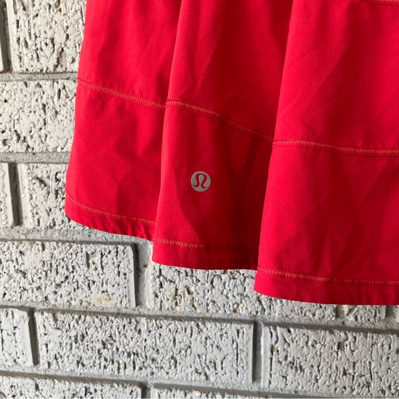 Rare Lululemon Pace Rival Skirt (Tall) *4-way Stretch 15" Dark Red Size 6 - Picture 3 of 4